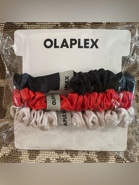 New In Packaging Set of 3 Olaplex Satin Scrunchies/Satin Hair Ties~3 Colors